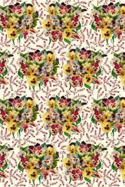 Toile Cirée Bouquets De Pensées - Coupon