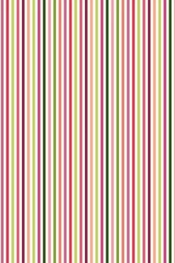 Toile Cirée Rayures Rose Et Vert - Coupon