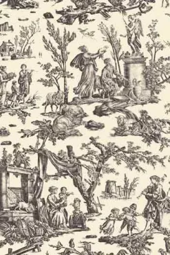 Toile De Jouy Grise Au Mètre Offrande Amour