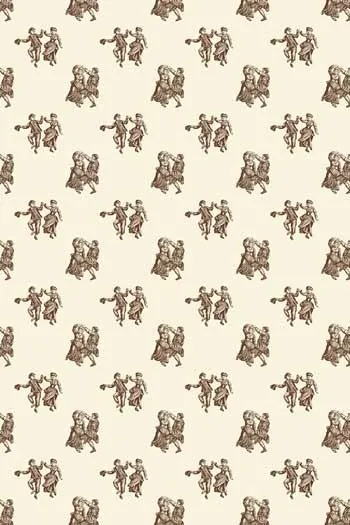 Toile De Jouy Marron Au Mètre Abreuvoir 3 Toile De Jouy Marron Au Mètre Abreuvoir – Image 3