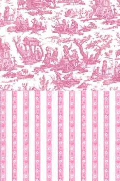 Toile De Jouy Rose Au Mètre Motif Miniature 5 Toile De Jouy Rose Au Mètre Motif Miniature -artisanat Soldes Magasin toile de jouy rose au metre motif miniature 2