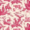 Toile De Jouy Rose Au Mètre Plaisirs Campagne