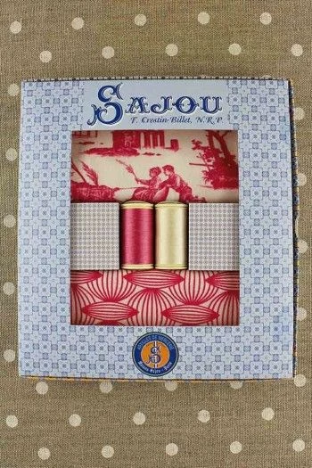 Toiles De Jouy Rose Vif 3 Coupons Boîte Cadeau 5 Toiles De Jouy Rose Vif 3 Coupons Boîte Cadeau – Image 5