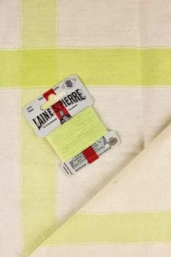 Torchon à Broder Coton Centre Toile Aïda - Anis -artisanat Soldes Magasin torchon a broder coton centre toile aida anis 1