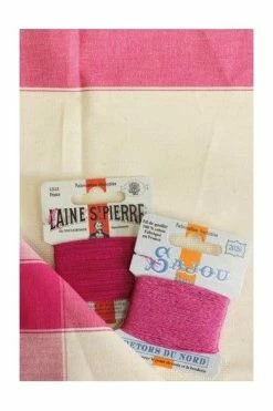 Torchon à Broder Coton Centre Toile Aïda - Fuchsia -artisanat Soldes Magasin torchon a broder coton centre toile aida fuchsia 1