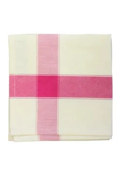 Torchon à Broder Coton Centre Toile Aïda - Fuchsia