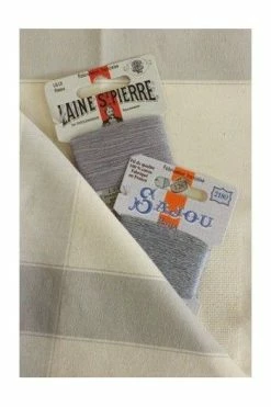 Torchon à Broder Coton Centre Toile Aïda - Gris -artisanat Soldes Magasin torchon a broder coton centre toile aida gris 1