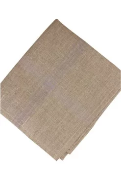 Torchon à Broder Lin Naturel Carreaux Gris