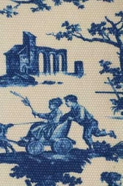 Torchon Coton Toile De Jouy Bleue -artisanat Soldes Magasin torchon coton toile de jouy bleue 1
