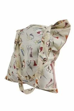 Tote Bag Tissus Ciseaux Sajou Et Rayures