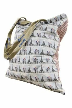 Tote Bag Tissus Tour Eiffel Et Rayures