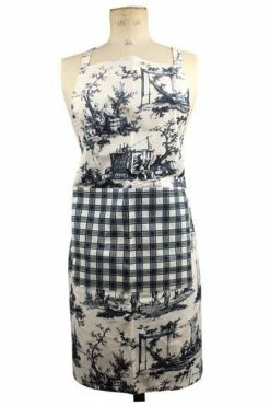 Tote Bag Toile De Jouy Travaux Noir -artisanat Soldes Magasin tote bag toile de jouy travaux noir 4