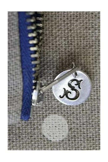 Trousse Lin Carreaux Naturel/bleu 3 Trousse Lin Carreaux Naturel/bleu – Image 3